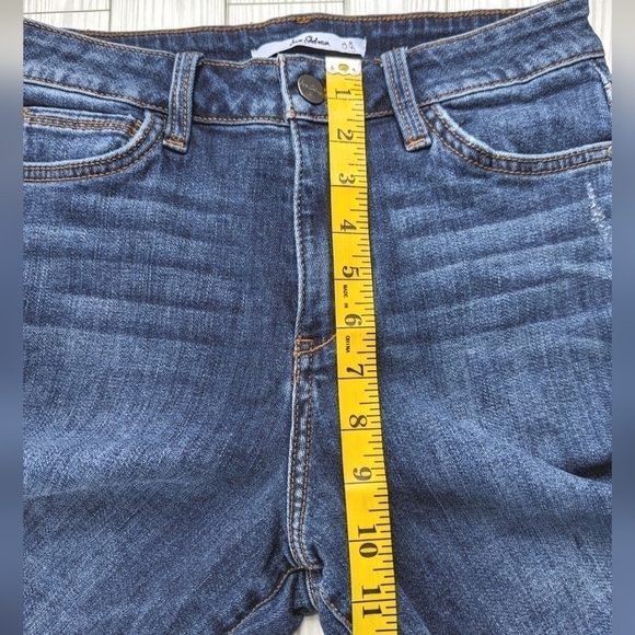 Sam Edelman Mary Jane Distressed Hoh Rise Straight Jean in Dark Wash Size 26 - Picture 5 of 9